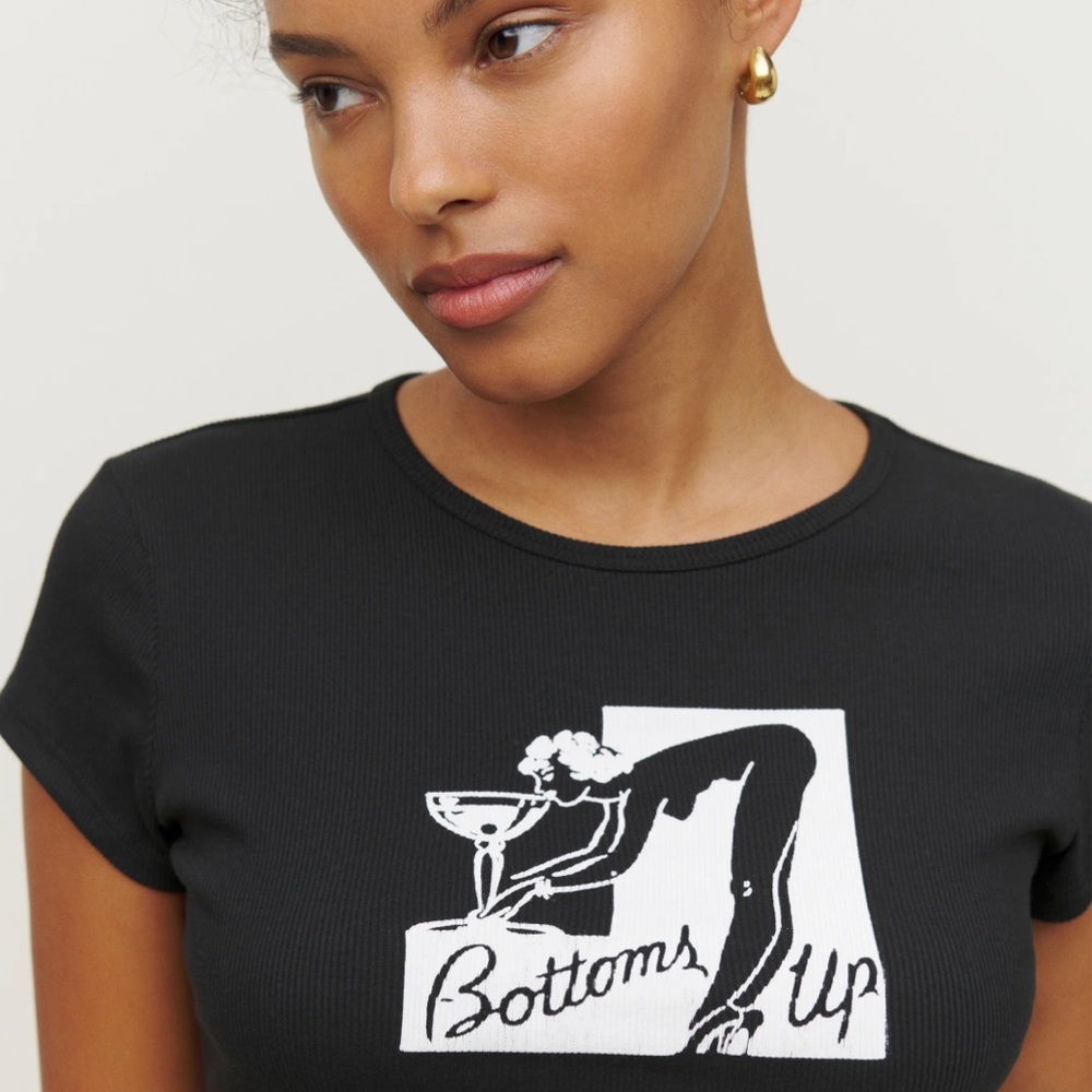 Reformation Muse Crop Top with Graphic